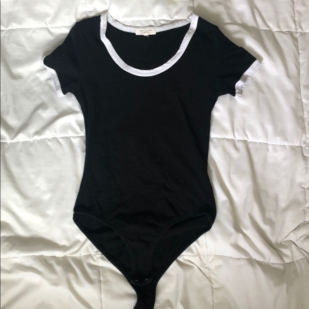 black t-shirt bodysuit
